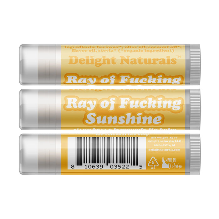 Ray of Fucking Sunshine Lip Balm - Three Pack