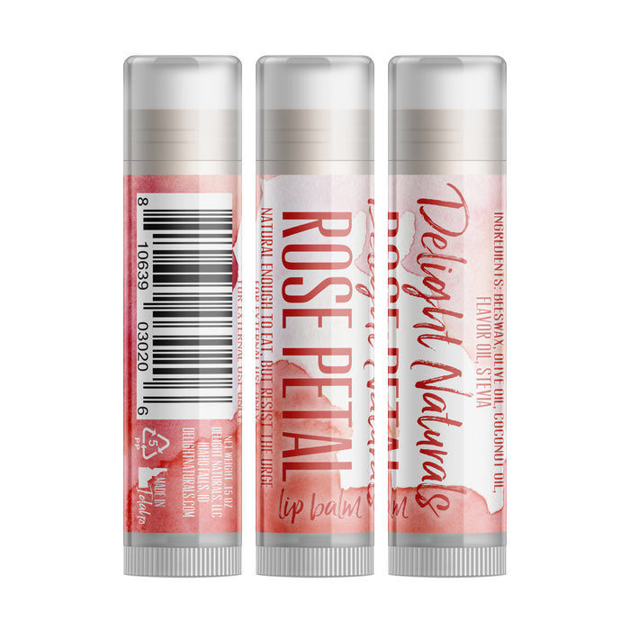 Rose Petal Lip Balm - Three Pack