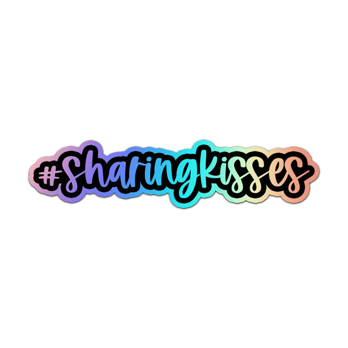 Sharing Kisses Holographic Sticker