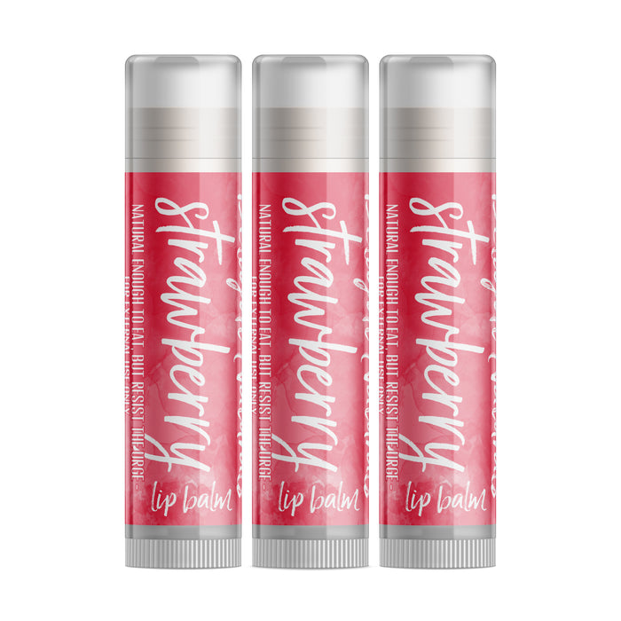Strawberry Lip Balm - Three Pack
