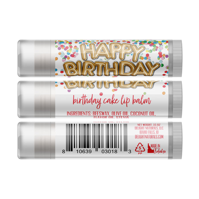 Birthday Cake Lip Balm (Vanilla) - Three Pack